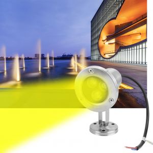 HJLIAN Projecteur LED subaquatique RVB jaune pour fontaine d'exterieur 9 W - Neuf