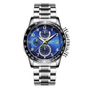 Montre-Bracelet &Agrave; Quartz En Acier Pour Homme Avec Affichage Lumineux Et Fonction Date - Neuf