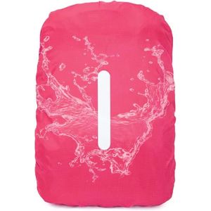 Eryi-1 Pièce Housse De Pluie Pour Sac À Dos Avec Bandes Réfléchissantes, Housse De Pluie Imperméable Pour Sac À Dos, Sac D'école Pour La Randonnée,Les Voyages,Le Camping,Le Vélo,30l-40l(Rose) - Neuf