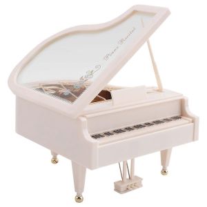 Boîte à musique pour piano,boîtes à musique mécaniques blanches - Neuf
