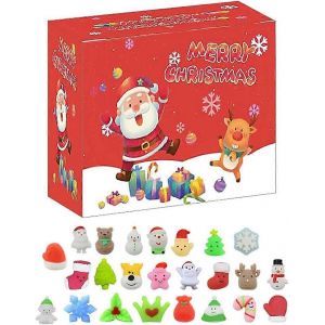 Ventes promotionnelles 2023 Noël 24 jours Compte à rebours Calendrier - 24 Grilles Noël Calendrier de l'Avent Jouets Blind Box Holiday Party Favors - Neuf