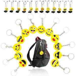 KAL-24 Pi&egrave;ces Porte-Cl&eacute;s Emoji,Cadeaux De Remerciement En Peluche,Porte-Cl&eacute;s Pour Enfants,Porte-Cl&eacute;s Emoji De No&euml;l Et Plus De D&eacute;coration De F&ecirc;te Petits Cadeaux D'Anniversaire - Neuf