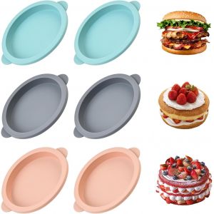 Lot De 6 Moules À ?ufs Pour Friteuse À Air Chaud, Moule À Gâteau En Couche, Moule À Gâteau En Silicone, Moule À Pain Pour Sandwichs Aux ?ufs De Petit-Déjeuner, Cupcakes, Muffins - Neuf