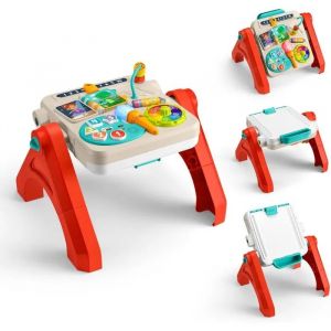 Fisher-Price Table d'activit&eacute;s 4 en 1 Multilingue, Jouet d'&eacute;veil Musical d&egrave;s 6 Mois, JGW87. - Neuf