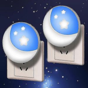 Veilleuse Enfant,Veilleuse &Eacute;lectrique,2 Pi&egrave;ces Veilleuse Enfant,Veilleuse B&eacute;b&eacute;,Veilleuse Murale,Interrupteur Automatique - Neuf