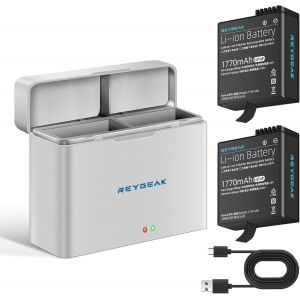 Batterie Et Chargeur Pour Dji Osmo Action 4/Action Lot De 3, 2 Batteries Avec 2 Ports Bo&icirc;te De Chargement De Batterie, Batterie Rechargeable 1770 Mah Pour Dji Action3/4 Accessoires De Chargeur-Marque G&eacute;n&eacute;rale - Neuf