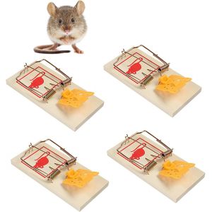 KALANKA-4 PCS Piege a Souris, Piège à Rats Professionnel, Clips de Piege a Souris Efficace Réutilisables, Tapetteà Souris Rats, Piege a Rat, Tapette Convient pour Cuisines Jardins Exterieur - Neuf