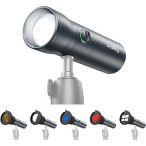 SUBZONAL-RF10C Lampe de Poche LED RGB pour Photographie, 7500mAh Lumière Ambiante à Motifs en Alliage d'Aluminium, Lumière de Remplissage 4 Couleurs avec 20 Filtres de Lumière à Motifs - 4634 - Neuf