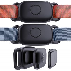 Mevronisshop-Lot De 2 Supports De Collier Pour Chien Pour Tile Life360 Pro 2024 Bluetooth, Lot De 2 Housses De Protection Compl&egrave;tes En Silicone, Pour Traceur De Carrelage, Collier Pour Animaux De Com - Neuf