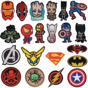Lot De 21 Étiquettes Autocollantes Brodées Marvel Pour Ordinateur - Neuf