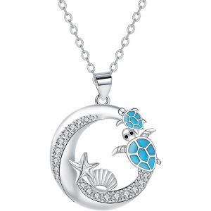 Kales-Collier Pour Femme Argent Sterling 925 Pendentif Animaux,Cadeaux Originaux Femmes Soeurs Amie-R&eacute;glable(45cm+5cm) - Neuf