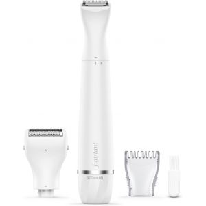 Oayew-Tondeuse Maillot Femme Rechargeable 2-En-1, Rasoir &Eacute;lectrique Sans Fil Pour Zone Bikini Et Parties Intimes, T&ecirc;te De Pr&eacute;cision & Grille, Rasage Doux Et S&ucirc;r, Usb-C, Utilisation &Agrave; Sec - Neuf