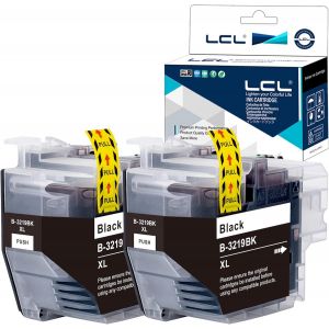 Cartouche d'encre Compatible LC3219 LC3217 LC-3219XL LC3219XL LC3219XLBK LC3217BK High Yield (2-Pack Noir) Remplacement pour Brother MFC-J5330DW MFC-J5330DW MFC-J5830DW MFC-J6530DW MFC-J6535DW - Neuf
