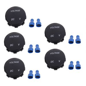 5x Voltm&egrave;tre Moniteur Num&eacute;rique Universel M&egrave;tre De Tension &Eacute;tanche Led Bleue Pour Camion Voiture Moto Dc 12v-24v - Neuf