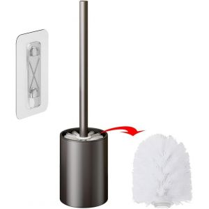KAL-Porte-Brosse De Toilette Pour Salle De Bain, Porte-Brosse De Toilette, Brosse De Toilette, Brosse De Toilette, Brosse De Toilette, Pour Toilettes Avec Poignée En Acier Inoxydable (1) - Neuf
