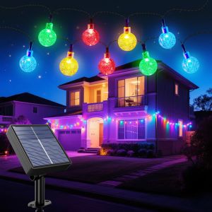 JGD-Guirlandes Lumineuses Solaires Exterieur - 10M 100 LED | 8 Modes de Clignotement | Autonomie 13h+ | IP65 | Guirlande Solaire Exterieur pour Jardin Balcon Maison Mariage F&ecirc;te | D&eacute;coration Festive - Neuf