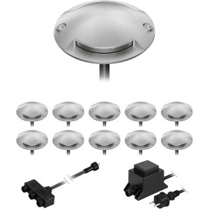 Lampadaire Led Bunda, 2 Lampes, Pour L'extérieur, Passable, Blanc Chaud, Jeu De 11 Pièces[Amp748194] - Neuf