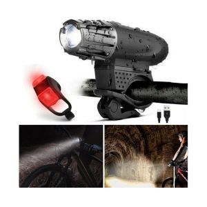 Ensemble D'éclairage De Vélo Rechargeable Par Usb - Phare Avant 1 000 Lumens Et Double Feu Arrière Pour Une Sécurité Et Une Visibilité Optimales - Neuf