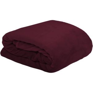YTFHG-- Plaid -Taille 130x160 cm -100% Polyester - Couleur Bordeaux - Modèle Doudou - Couverture - Plaid Polaire Doux Chaud Confortable Canapé Nid Douillet - Neuf