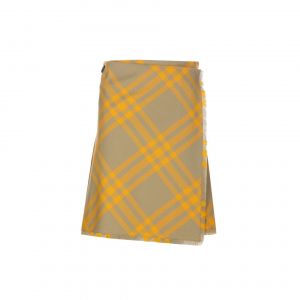 Jupe Kilt Plissée Burberry - Mélange De Laine Jaune - Neuf