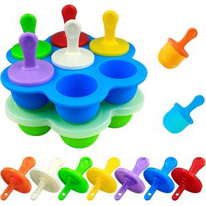 Paquet De 2 Moules À Sucettes Glacées En Silicone - Mini Moule À Glace Bricolage À 7 Cavités Avec Bâton,Drip-Guar - Neuf