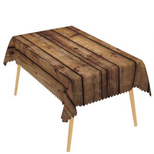 Nappe En Bois Vintage, 152 X 213 Cm, Lavable - Neuf