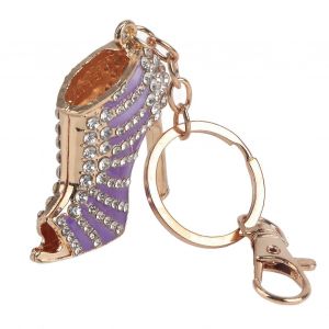Nouveau Crystal Shoe High Heel Pendent Strass Key Purse Bag Keyring Chain Gift - Neuf