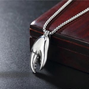 Commerce Extérieur Transfrontalier Ornement Hip Hop Européen Personnalisé Punk Crabe Pince Titane Acier Pendentif Collier Bijoux - Neuf