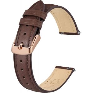 Bracelets De Montre En Cuir &Eacute;l&eacute;gant, D&eacute;gagement Rapide, Bracelet De Montre Pour Femmes Et Hommes, Compatibles Avec Les Cornes De Montre De 12mm 14mm 15mm 16mm 18mm 20mm - Neuf
