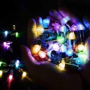 TRAHOO-LED Ballons Lampes, 25PCS LED Lampion, LED Lanterne Papier, LED Balloon Lumi&egrave;re, Mini Ballons Lumineux &agrave; LED, pour Lanterne Papier D&eacute;coration Mariage,Halloween,F&ecirc;tes,Mariage-Color&eacute; - Neuf