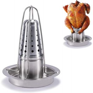 Ulteronixshop-R&ocirc;tissoire &Agrave; Poulet - Le Nouveau Support De Poulet En Acier Inoxydable - Bo&icirc;te &Agrave; Bi&egrave;re - Grille-Poulet - Cocotte &Agrave; Volaille Avec R&eacute;cipient Aromatique (1) - Neuf