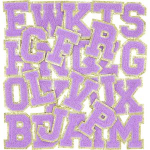 Patchs De Lettres Pour Sacs À Dos, Lettre Anglaise A-Z Patch De Réparation Alphabet Appliques De Couture Insignes De Vêtementsviolet A-Za-Zpurple - Neuf