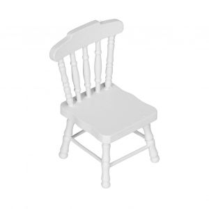 Chaise de maison de poupee 1:12, meubles miniatures, decoration de maison de poupee, modele de jeu pour enfants, blanc - Neuf