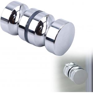 Douche Poignées de Porte, Douche Ronde Bouton de Porte, Coulissante de Douche de Poignée de Porte, en Acier Inoxydable Ronde Poignée de Porte, Porte de Douche Pommeau, Convient pour salle de Bain - Neuf