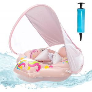 Bouee Bebe, Baby Float Bouée Pour Bébé, Bouee Enfant, Bouee Pisicne Bebe, Bouee Bebe Avec Pare Soleil, Bouée Pour Enfant, Bouée De Natation Gonflable - Neuf