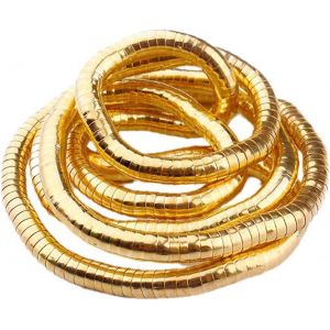 Collier Serpent Pliable En Or Pour Femme - Neuf