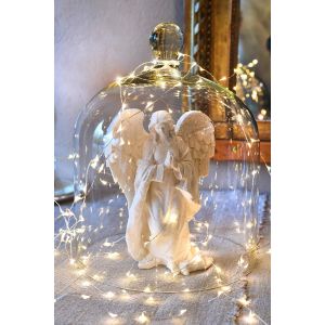 KAL-Guirlande Micro Led 20M U2013 200 Led Blanc Chaud U2013 Câble Argent Transparent U2013 Usage Extérieur U2013 Batterie Rechargeable Remplaçable U2013 Blachère Illumination - Neuf