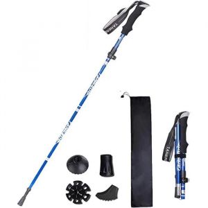 Bâton De Randonnée Sports 36-130cm Bâton De Marche Pliable Sports D'extérieur Voyage Alliage D' Aluminium Antichoc Antidérapant - Neuf