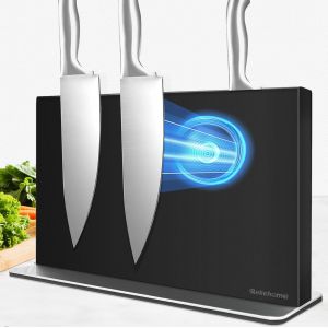 Chenquansarl-Bloc À Couteaux Magnétique Sans Couteau, 42 Cm, Noir, Porte-Couteaux Magnétique En Acier Inoxydable 304, Support Magnétique Puissant Des Deux Côtés, Pour Une Cuisine Bien Rangée - Neuf