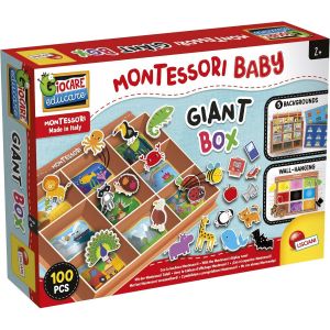 JGD-Lisciani - MONTESSORI - Boite G&eacute;ante - Jeu Educatif - Fond Interchangeable - Nombreuses Activit&eacute;s - Classification des Objets - Pour Enfants &agrave; Partir de 2 ans - Neuf
