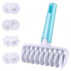 Coupe-treillis de roue à pâtisserie,moule à pâtisserie à rouleaux de roue,outils de pâtisserie ménagers,avec 4 engrenages différents pour la pâtisserie à tarte - Neuf