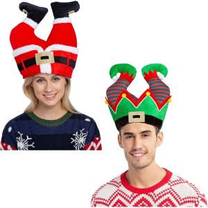 Chapeau De Père Noël Et D'elfe Avec Pieds Pour Une Fête De Noël Amusante, Hilarante Et Festive, Accessoire De Costume - Neuf