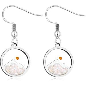 Chenquansarl-Ya4997 Boucles D'oreilles Rondes En Forme De Graines De Moutarde Plaquées Platine Et Or Pour Femme - Neuf