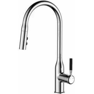 Robinets d'&eacute;vier de cuisine Robinet de cuisine &agrave; poign&eacute;e unique extractible avec 2 modes Robinet de cuisine pivotant &agrave; 360&deg; Eau froide - Neuf