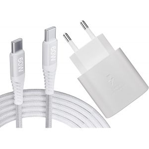 Chargeur Usb C 25w Avec Câble De Charge En Nylon De 2m Câble Pour Samsung Galaxy S24/A53/A54/A33/S23/S22/S21 Ultra/S21+/Z Flip 4/Z Fold 5/S20/Note20/S10/S9/S8, Chargeur Rapide De Rechange D'origine - Neuf