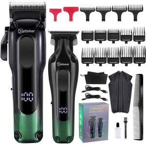 Kakyl-Tondeuse Cheveux Hommes,Tondeuse Cheveux Hommes Professionnel Tondeuse Barbe Sans Fil,Tondeuse De Finition,Coupe De Cheveux Electriques Tondeuse À Cheveux Kit Avec Ecran Led - Neuf