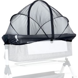 Kal-Moustiquaire Universelle Pour Lit B&eacute;b&eacute; Avec Fermeture &Eacute;clair 2 Sens, Moustiquaire Pliable Pour Berceau Et Lit De Voyage, Protection Contre Les Insectes Pour Lit B&eacute;b&eacute; Et Berceau,Noir,60 X 105cm - Neuf