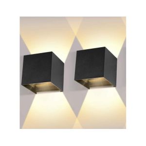Applique Murale Led 12 W &Agrave; Angle De Faisceau R&eacute;glable - Lot De 2, &Eacute;tanche Ip65 - Neuf