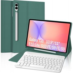 Clavier pour Samsung Galaxy Tab S10 Lite/S10 FE 10.9''/ S9 FE 10.9""/S9 11"", Clavier Azerty Fran&ccedil;ais D&eacute;Tachable Coque pour Samsung Galaxy Tab S10 Lite/S10 FE 2025 /S9 /S9 FE 2023, Vert Fonc&eacute; - Neuf