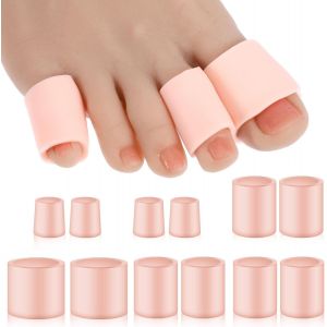 Kalanka-Lot De 14 Protections D'orteils En Silicone Pour Orteils En Marteau, Cors, Callosit&eacute;s, Ampoules, Coussinets De Protection En Gel Souple Pour Soulager La Douleur Et Protection Imm&eacute;diate (Coule - Neuf